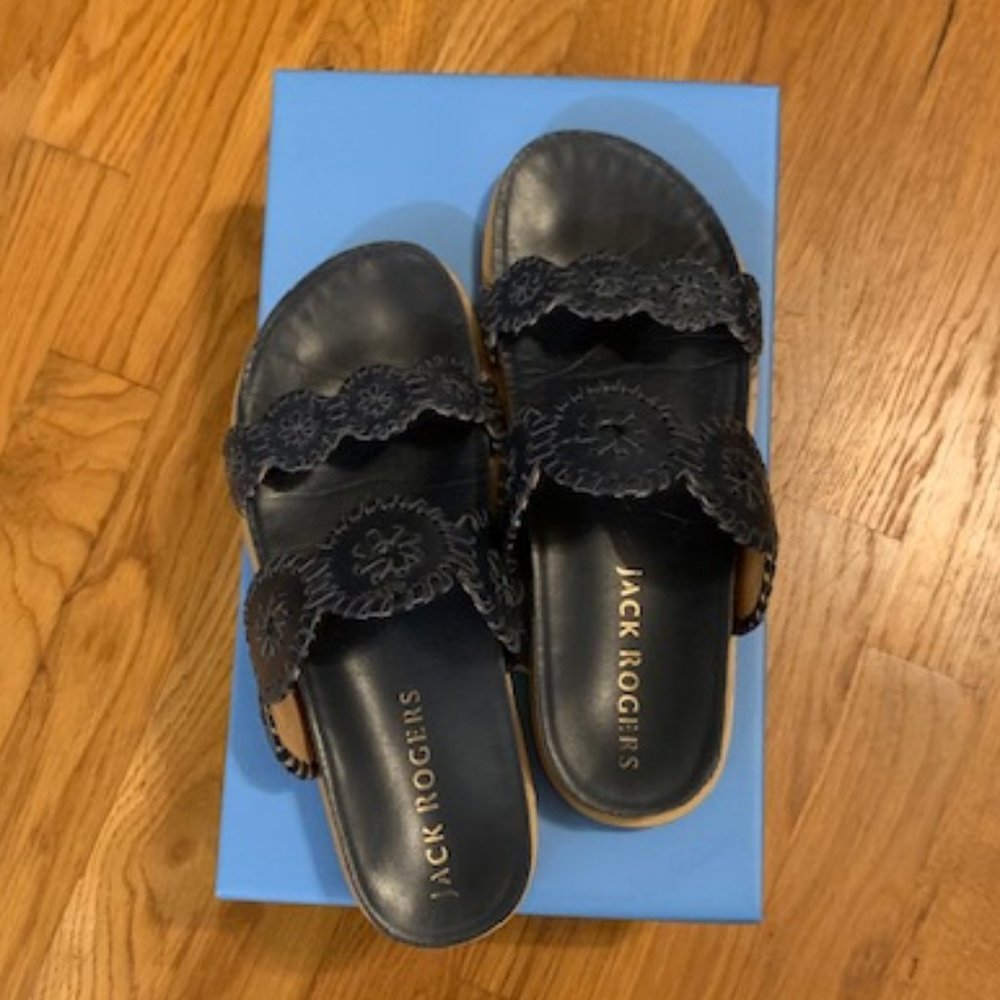 Jack Rogers Navy "Lauren" Comfort Sandals